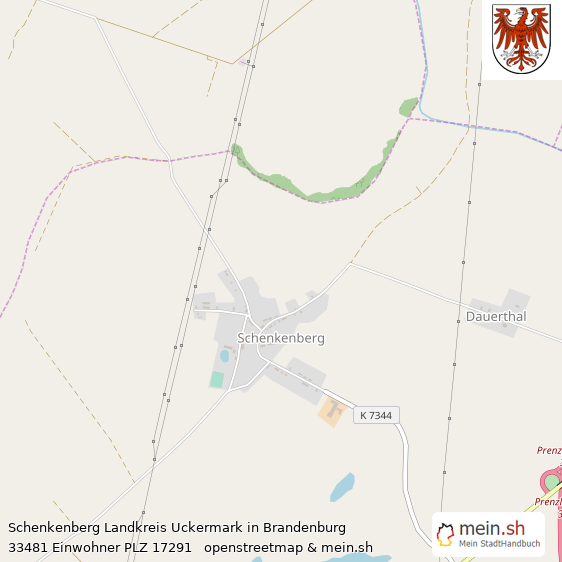 Schenkenberg Landkreis Uckermark Lageplan © Openstreetmap Contributors Schenkenberg Dorf Lageplan