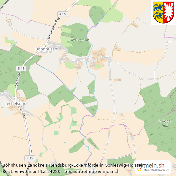 B?hnhusen Kleines Dorf Lageplan