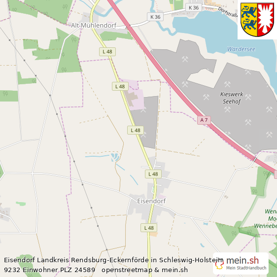 Eisendorf Kleines Dorf Lageplan