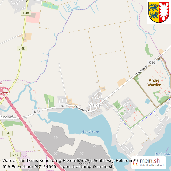 Warder Dorf Lageplan