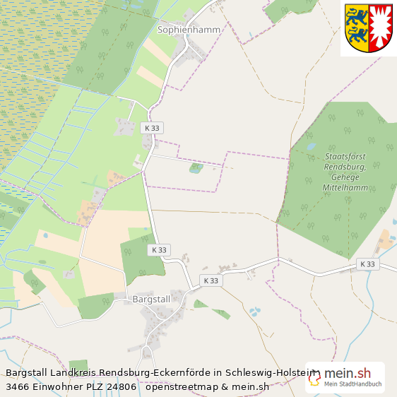 Bargstall Kleines Dorf Lageplan