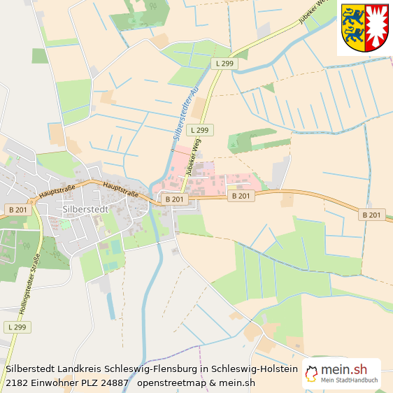 Silberstedt Landkreis Schleswig-Flensburg Lageplan © Openstreetmap Contributors Silberstedt Landstadt Lageplan