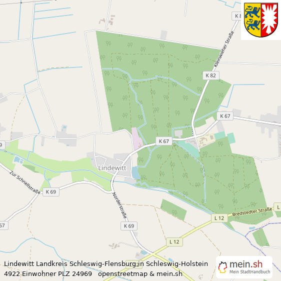 Lindewitt Landkreis Schleswig-Flensburg Lageplan © Openstreetmap Contributors Lindewitt Landstadt Lageplan