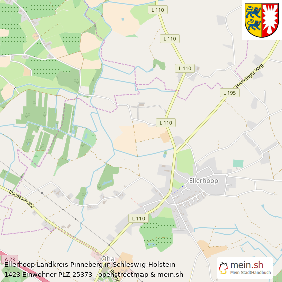 Ellerhoop Landkreis Pinneberg Lageplan © Openstreetmap Contributors Ellerhoop Großes Dorf Lageplan