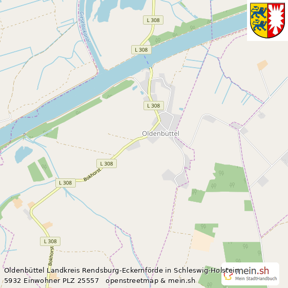 Oldenb?ttel Kleines Dorf Lageplan