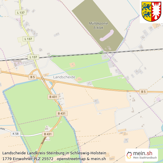 Landscheide Landkreis Steinburg Lageplan © Openstreetmap Contributors Landscheide Kleines Dorf Lageplan