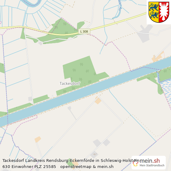 Tackesdorf Kleines Dorf Lageplan