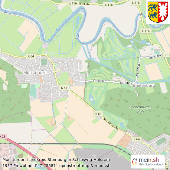 Münsterdorf Landkreis Steinburg Lageplan © Openstreetmap Contributors Münsterdorf Großes Dorf Lageplan
