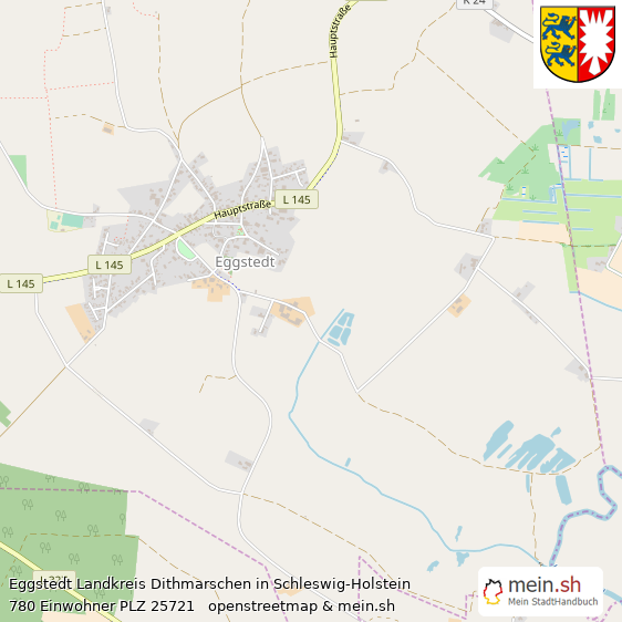 Eggstedt Landkreis Dithmarschen Lageplan © Openstreetmap Contributors Eggstedt Dorf Lageplan