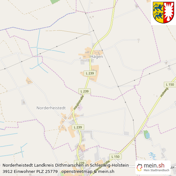 Norderheistedt Kleines Dorf Lageplan