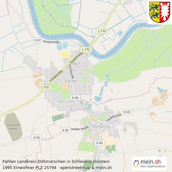 Pahlen Groes Dorf Lageplan