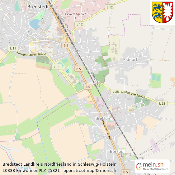 Bredstedt Landstadt Lageplan