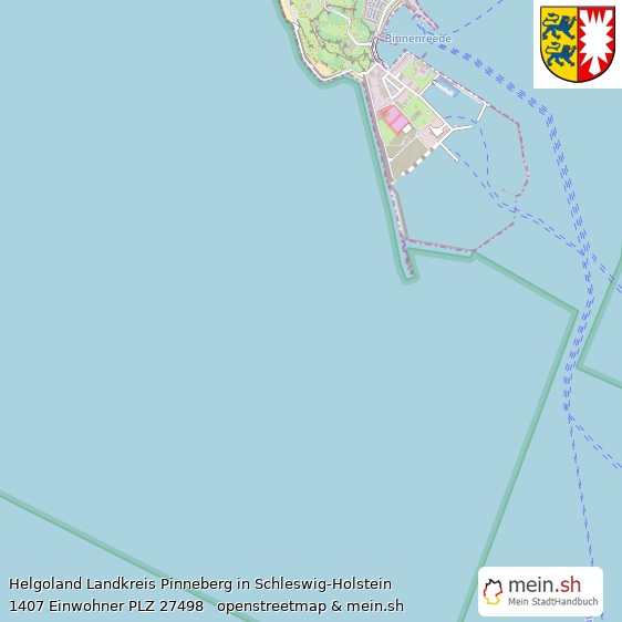 Helgoland Landkreis Pinneberg Lageplan © Openstreetmap Contributors Helgoland Großes Dorf Lageplan