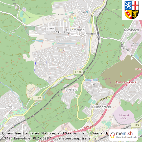 Quierschied Kleinstadt Lageplan