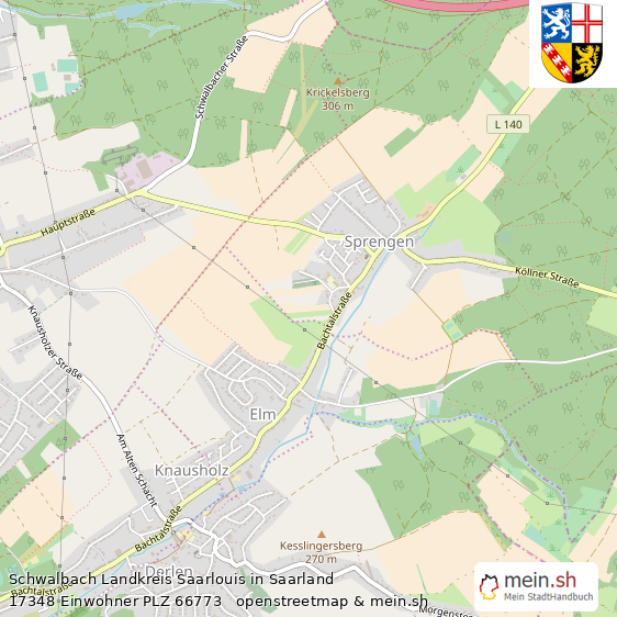 Schwalbach Kleinstadt Lageplan