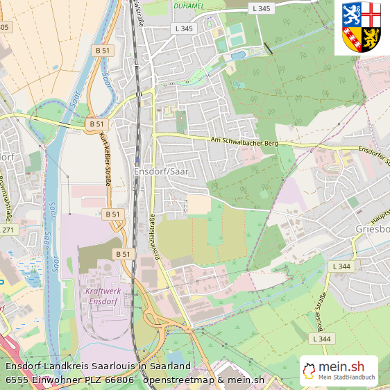 Ensdorf Landstadt Lageplan