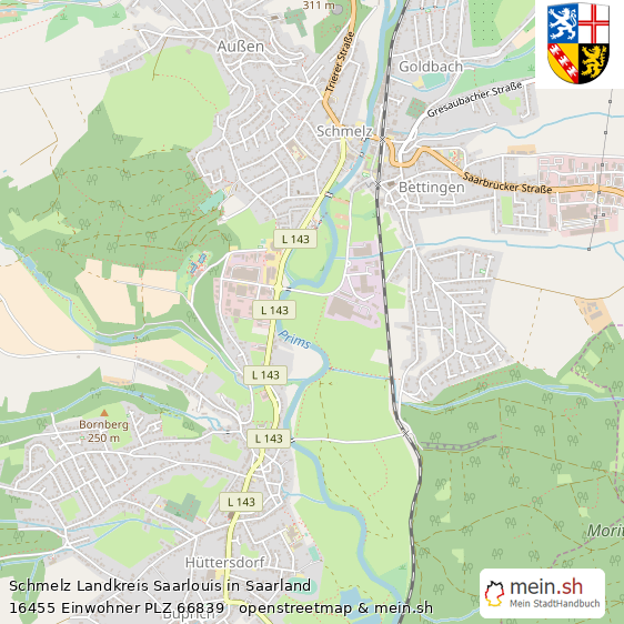 Schmelz Kleinstadt Lageplan