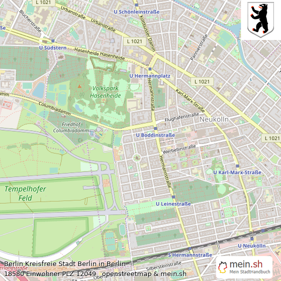 Berlin Kreisfreie Stadt Berlin Lageplan © Openstreetmap Contributors Berlin Metropole Lageplan