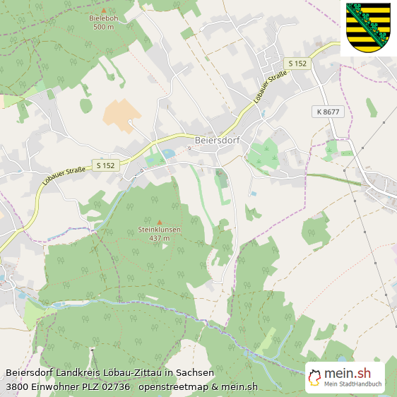 Beiersdorf Groes Dorf Lageplan