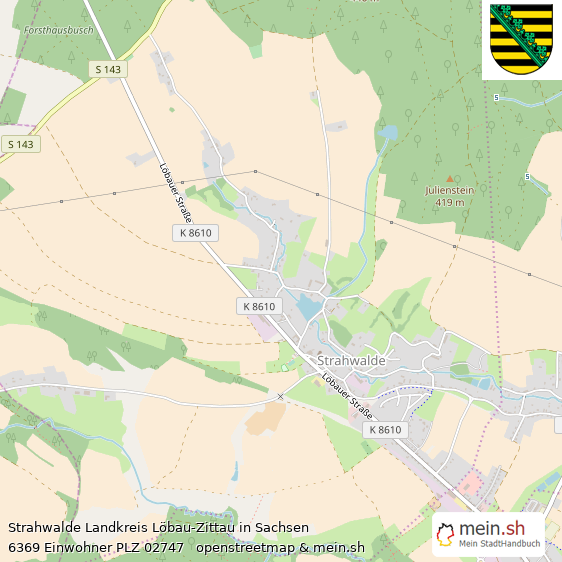 Strahwalde  Lageplan