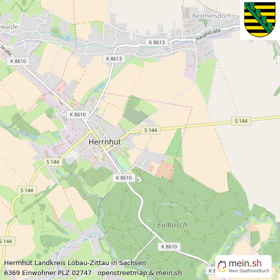 Herrnhut Landstadt Lageplan