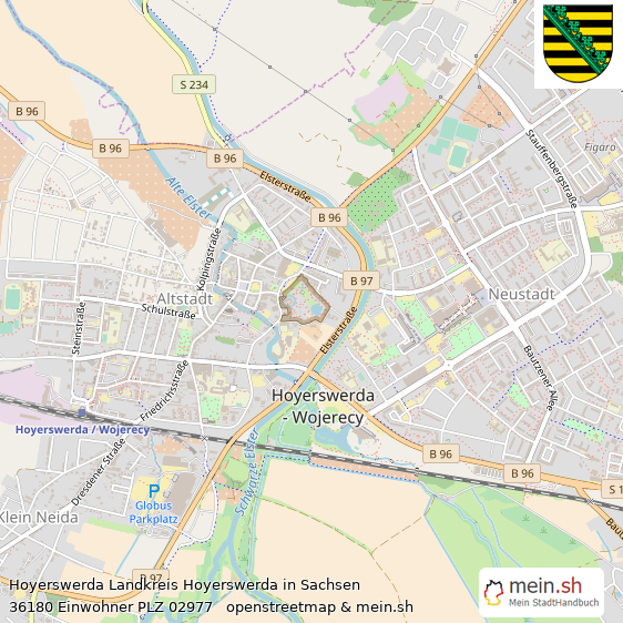 Hoyerswerda Kleine Mittelstadt Lageplan