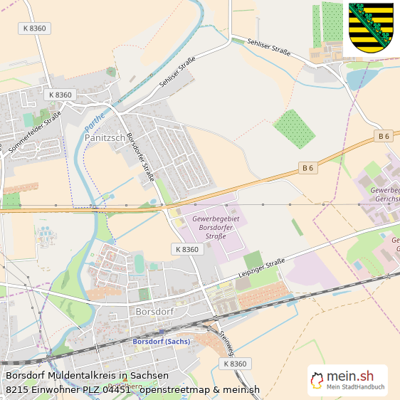 Borsdorf Groe Landstadt Lageplan