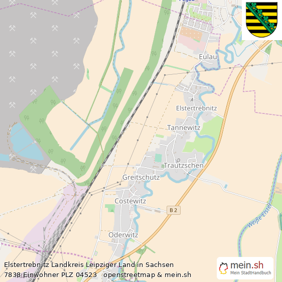 Elstertrebnitz Landkreis Leipziger Land Lageplan © Openstreetmap Contributors Elstertrebnitz Gro?es Dorf Lageplan