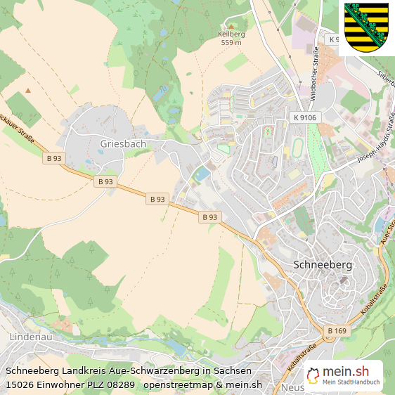 Schneeberg Groes Dorf Lageplan