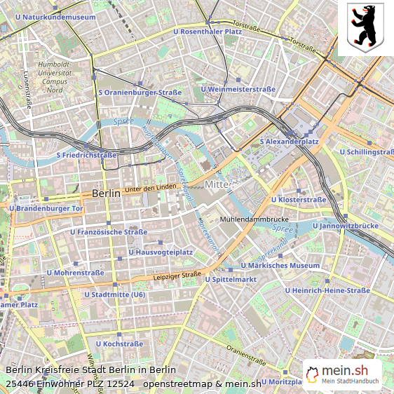 Berlin Kreisfreie Stadt Berlin Lageplan © Openstreetmap Contributors Berlin Metropole Lageplan
