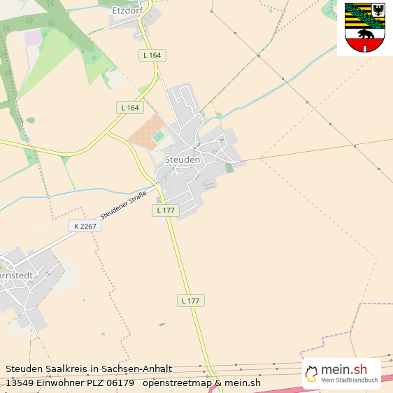 Steuden Saalkreis Lageplan © Openstreetmap Contributors Steuden Lageplan