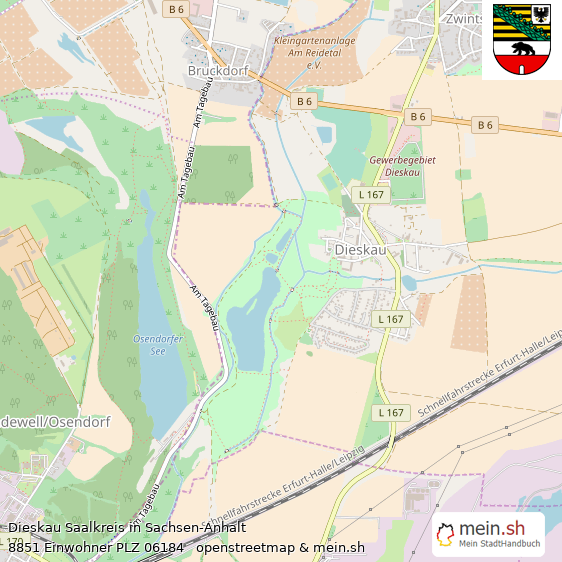 Dieskau Saalkreis Lageplan © Openstreetmap Contributors Dieskau Lageplan