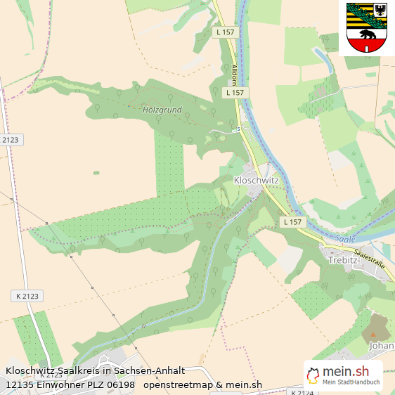 Kloschwitz Saalkreis Lageplan © Openstreetmap Contributors Kloschwitz Lageplan