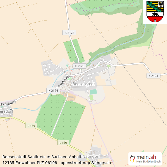 Beesenstedt Saalkreis Lageplan © Openstreetmap Contributors Beesenstedt Lageplan