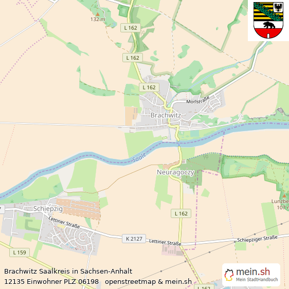 Brachwitz Saalkreis Lageplan © Openstreetmap Contributors Brachwitz Lageplan