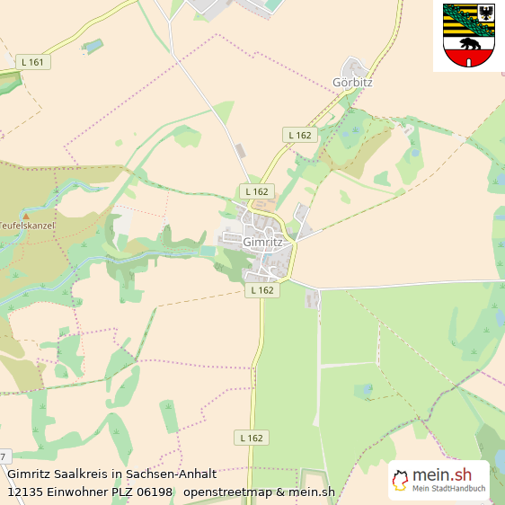 Gimritz Saalkreis Lageplan © Openstreetmap Contributors Gimritz Lageplan