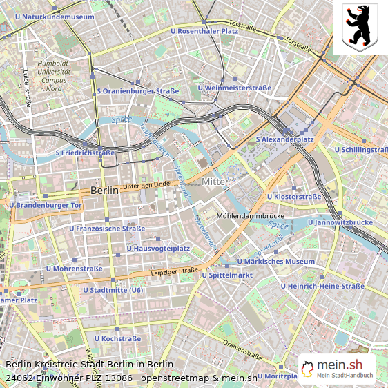 Berlin Kreisfreie Stadt Berlin Lageplan © Openstreetmap Contributors Berlin Metropole Lageplan