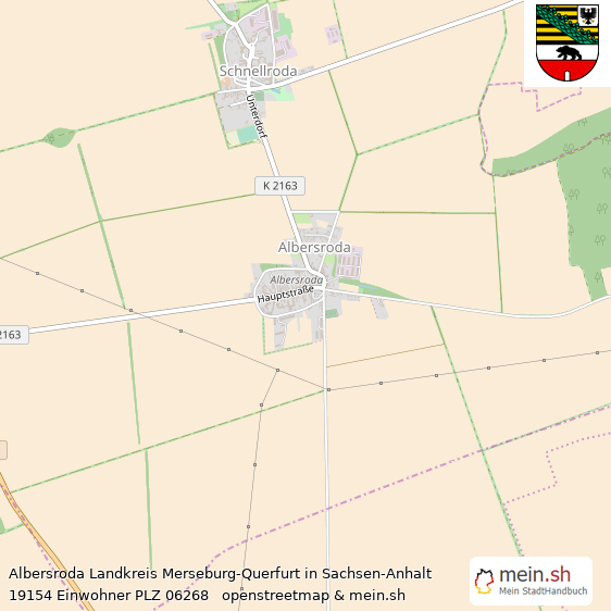 Albersroda Landkreis Merseburg-Querfurt Lageplan © Openstreetmap Contributors Albersroda Lageplan