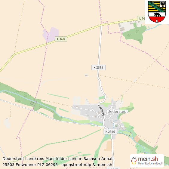 Dederstedt Landkreis Mansfelder Land Lageplan © Openstreetmap Contributors Dederstedt Lageplan