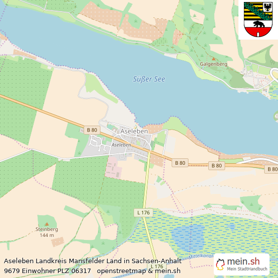 Aseleben Landkreis Mansfelder Land Lageplan © Openstreetmap Contributors Aseleben Lageplan