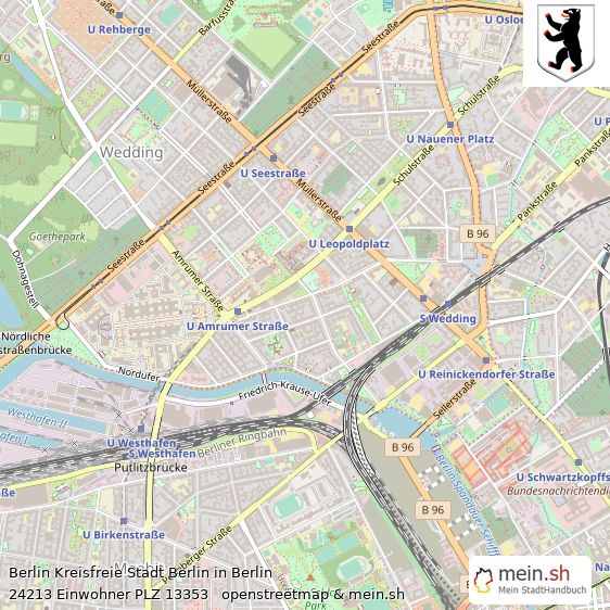 Berlin Kreisfreie Stadt Berlin Lageplan © Openstreetmap Contributors Berlin Metropole Lageplan