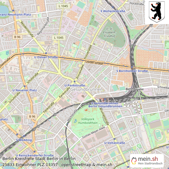 Berlin Kreisfreie Stadt Berlin Lageplan © Openstreetmap Contributors Berlin Metropole Lageplan
