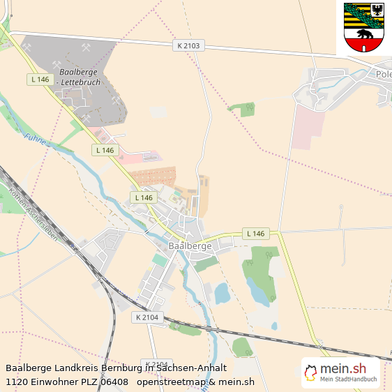 Baalberge Landkreis Bernburg Lageplan © Openstreetmap Contributors Baalberge Lageplan