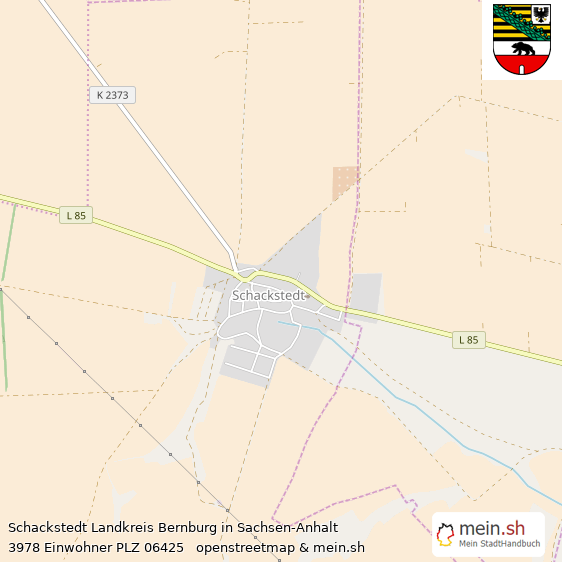 Schackstedt Landkreis Bernburg Lageplan © Openstreetmap Contributors Schackstedt Lageplan