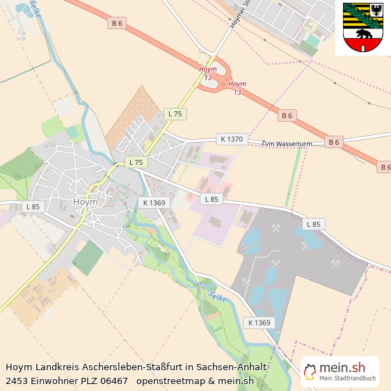 Hoym Landkreis Aschersleben-Staßfurt Lageplan © Openstreetmap Contributors Hoym Lageplan