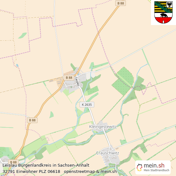 Leislau Burgenlandkreis Lageplan © Openstreetmap Contributors Leislau Lageplan
