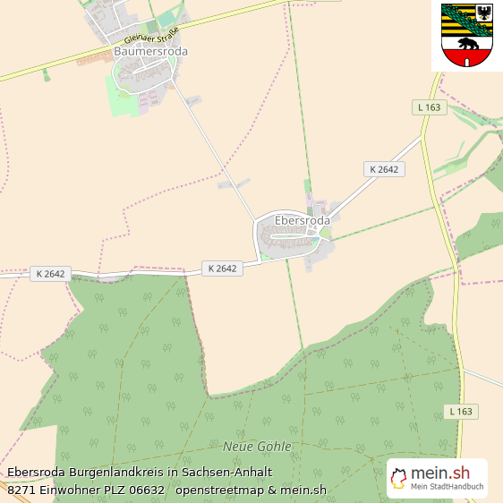 Ebersroda Burgenlandkreis Lageplan © Openstreetmap Contributors Ebersroda Lageplan