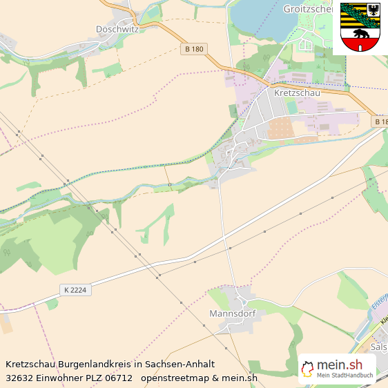 Kretzschau Landstadt Lageplan