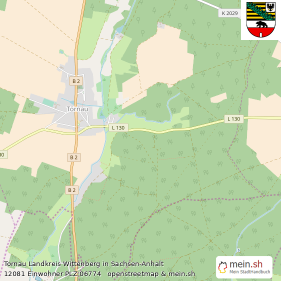 Tornau Landkreis Wittenberg Lageplan © Openstreetmap Contributors Tornau  Lageplan