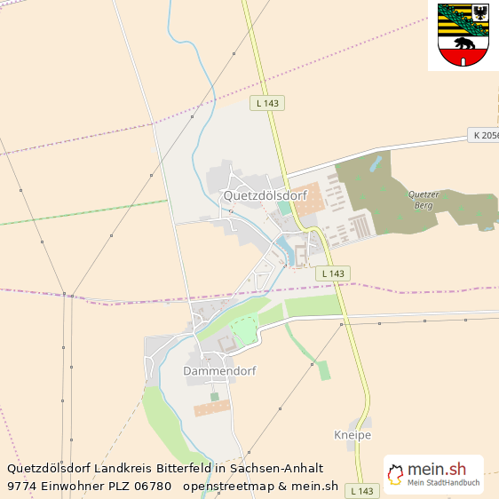 Quetzd?lsdorf Landkreis Bitterfeld Lageplan © Openstreetmap Contributors Quetzd?lsdorf  Lageplan